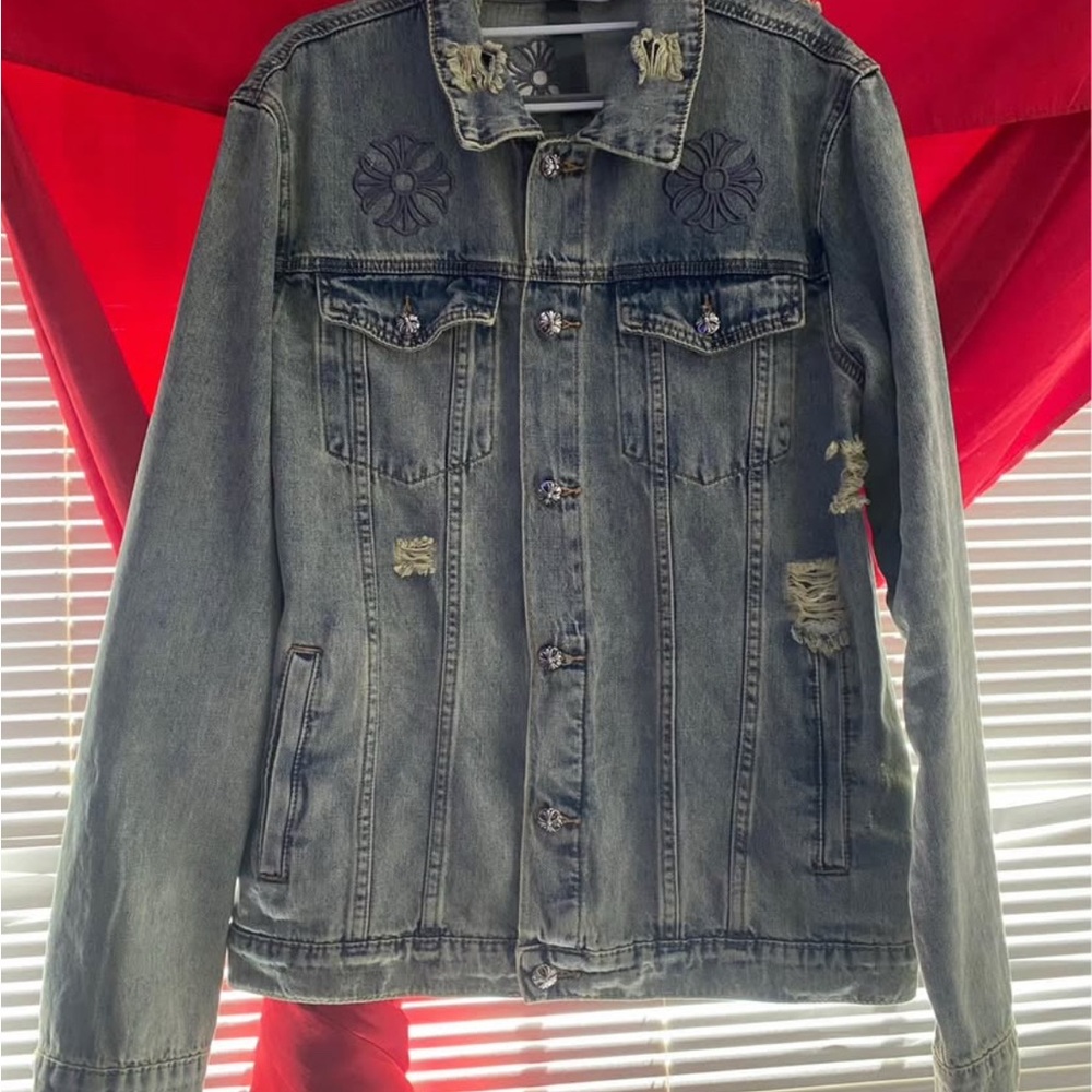 Men's Distressed Denim Jacket